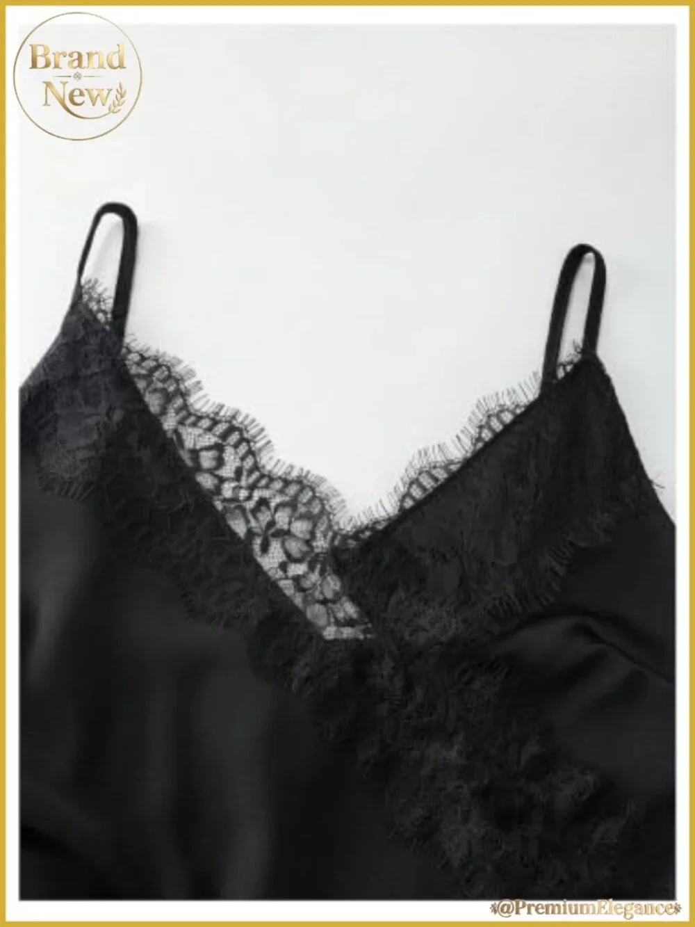 Elegant Satin Midi Slip Dress Lace Trim V Neck Asymmetrical Backless